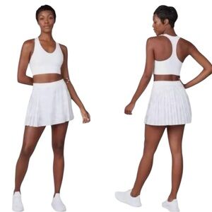 Spanx Size 1X 50273R Get Moving Pleated White 
Women's Tennis Golf Skort Skirt
